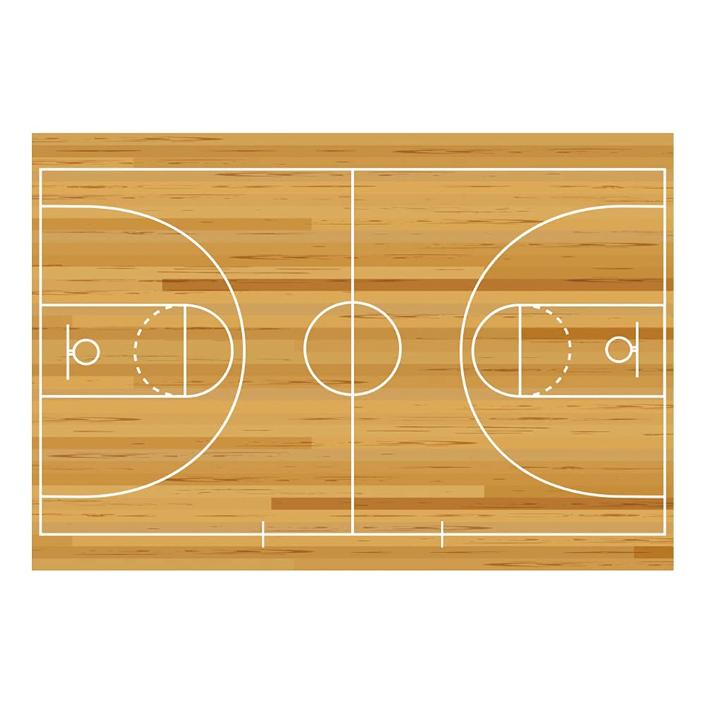 Haoyiyi 5X3Ft Basketball Backdrop Overlooking Basketball Court Sports Stadium Match Club Photography Background Happy Birthday T