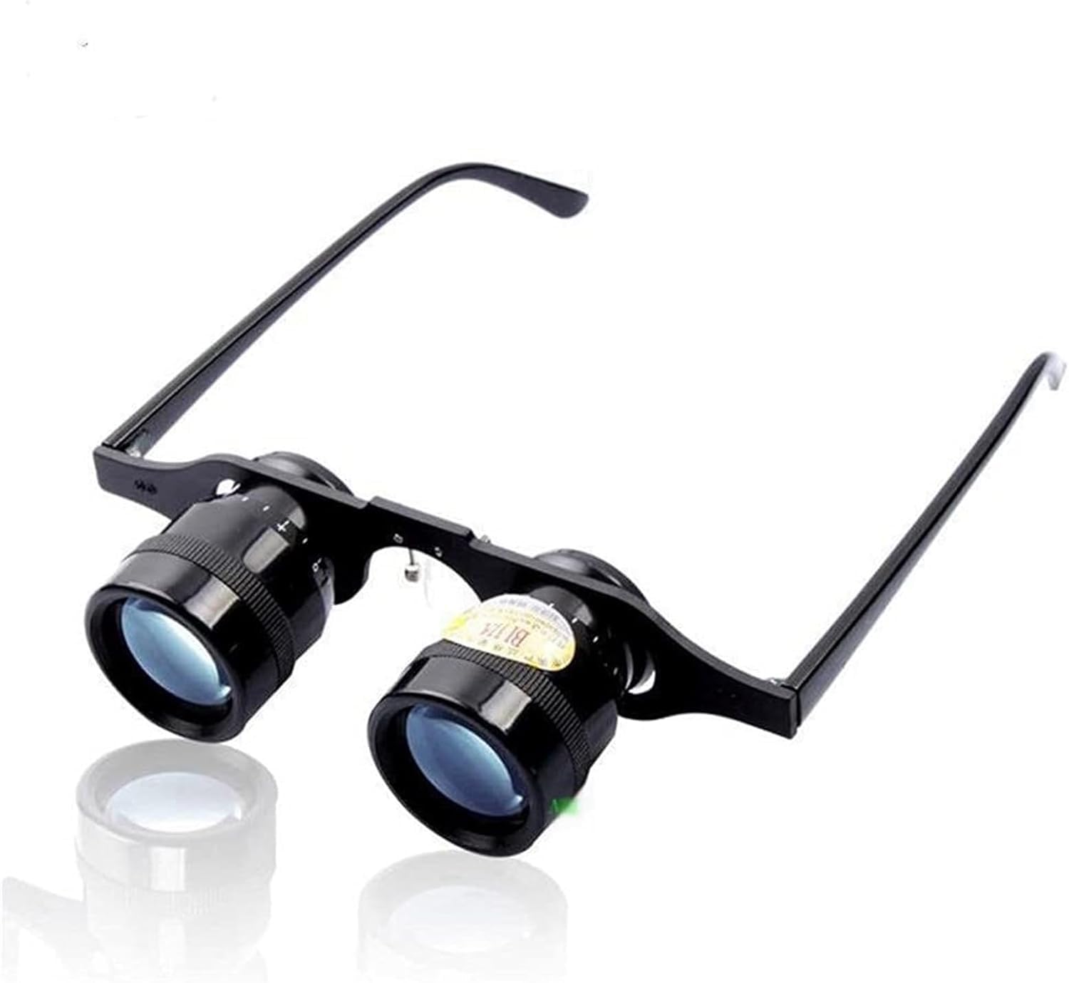 10X Magnifying Loupe Blue Film Binoculars, 10X Zoom High Definition Night Vision Telescope, Hands-Free Binocular Glasses10X34 Po