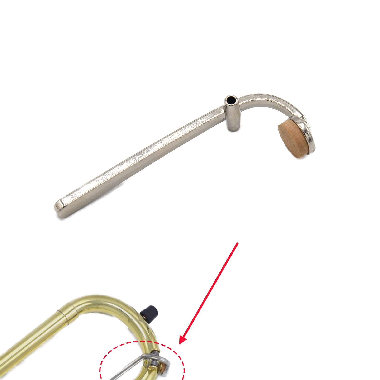 Cheerock Trombone Replacement Wind Instruments Accessories Including Drain Valves Wire Spring Valve Base Shaft With Cork Pad