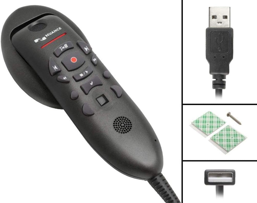 Nuance Powermic Iii Microphone For Dragon (Non Healthcare), 9 Ft Cord, Dictate Documents And Control Your Pc   All By Voice, [Pc
