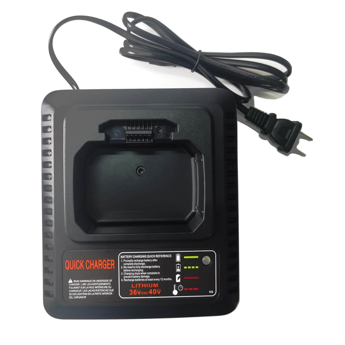 Anoitd 40V Max Battery Fast Charger Lcs40 Compatible With Black & Decker 36V 40V Max Lithium Battery Lbx1540 Lbx2540 Lbx2040 Lbx