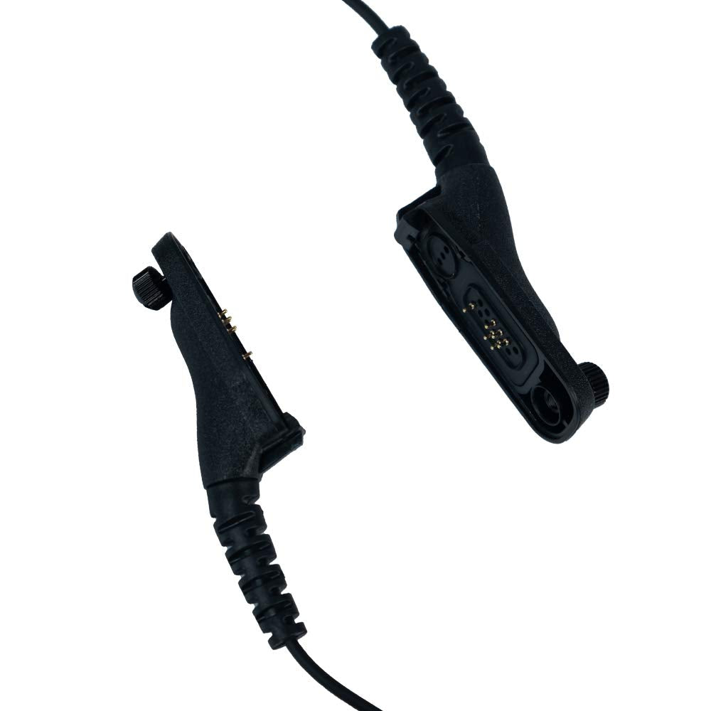 Klykon Apx6000 Earpiece Headset With Mic Ptt For Motorola Xpr6550 Xpr7550 Xpr7580 Walkie Talkie Black
