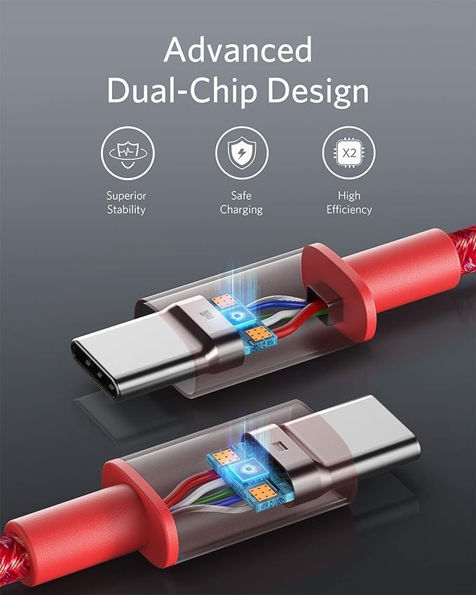 Anker Usb C Cable 100W (10Ft, 2Pack), New Nylon Usb C To Usb C Cable 2.0, Type C Charger Fast Charging For Macbook Pro 2020, Ipa