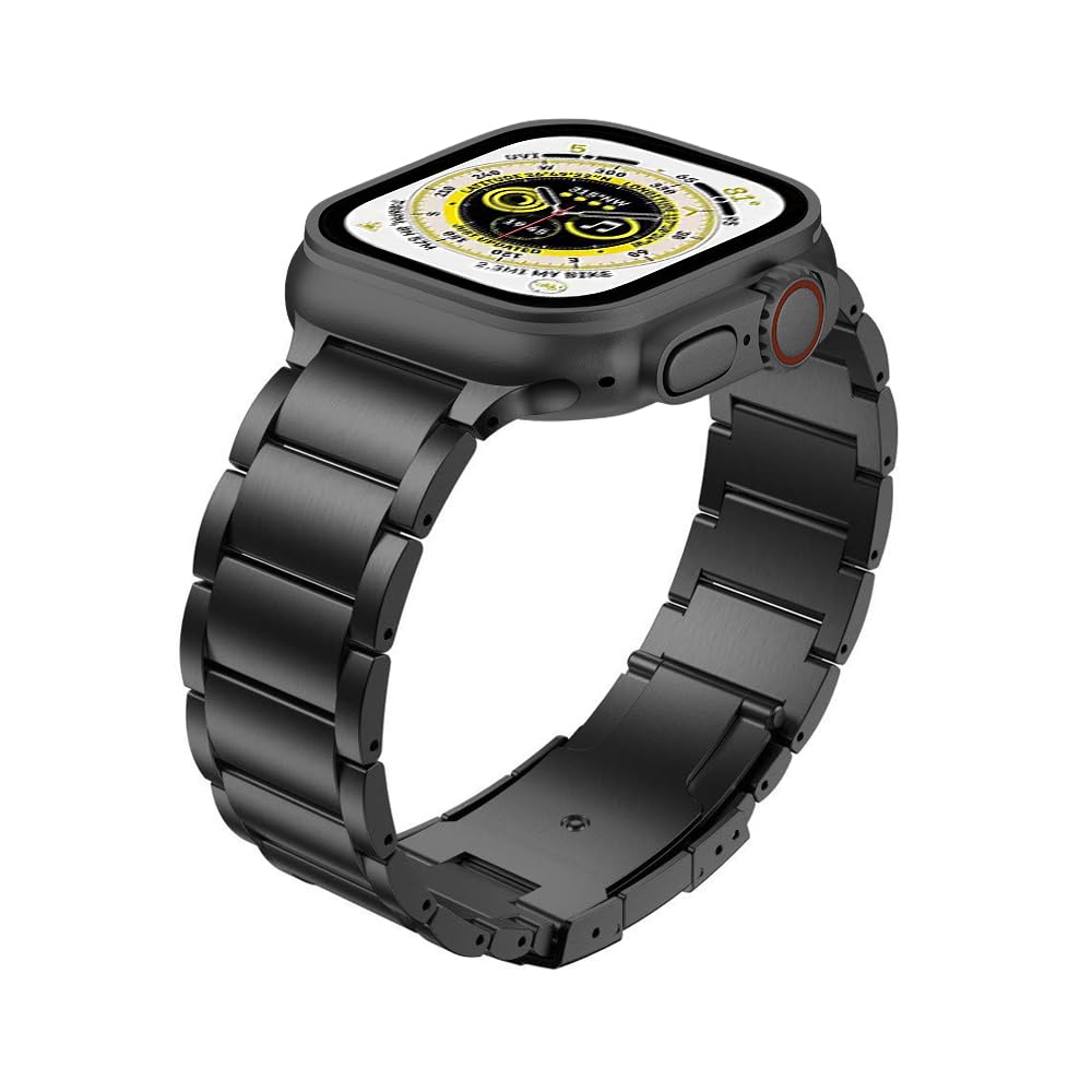 Yeejok Compatible For Apple Watch Ultra 2 Bands 49Mm Titanium Metal For Men Women, Compatible For Apple Watch10 Band 46Mm, Compa