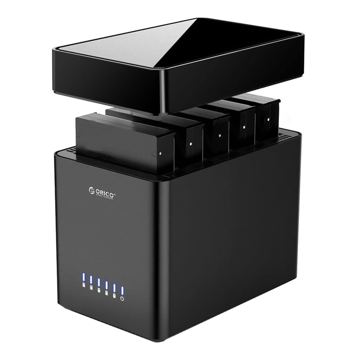 Orico 5 Bay 3.5 Inch Hard Drive Enclosure Usb C To Sata Magnetic Tool Free External Hdd Enclosure With 12V/6.5A Power Adapter Fo