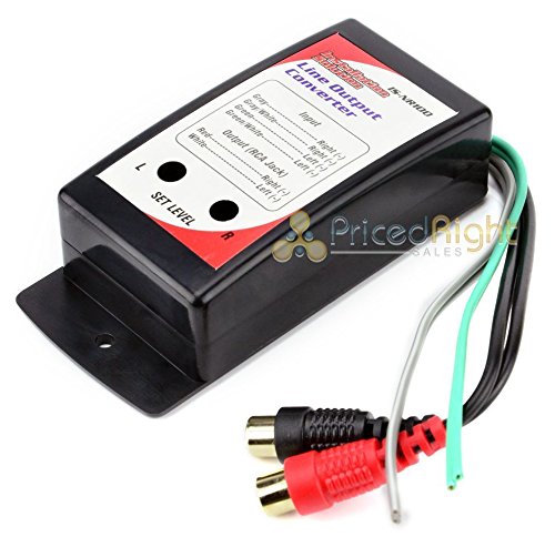 Pipeman's Installation Solution RCA Power Amp Low Level Jack Adapter - Black Car Stereo Audio Converter