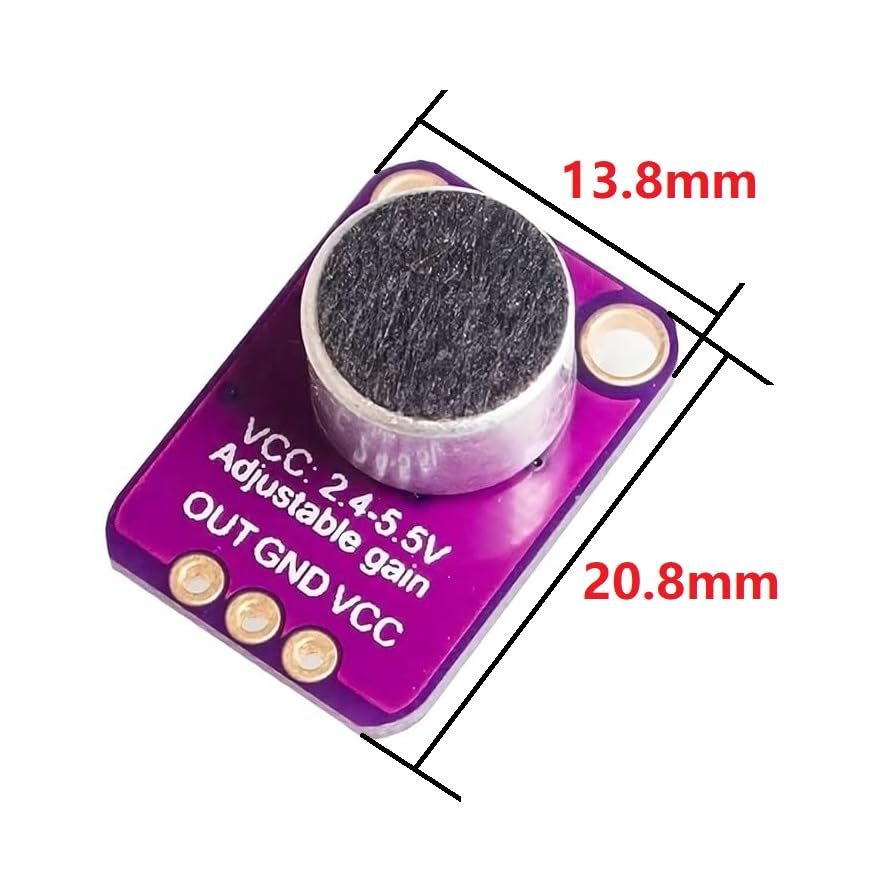 Wwzmdib Max4466 Electret Microphone Sensor Compatible With For Arduino Raspberry Pi Esp32 Sound Sensor Amplifier (3 Pcs)