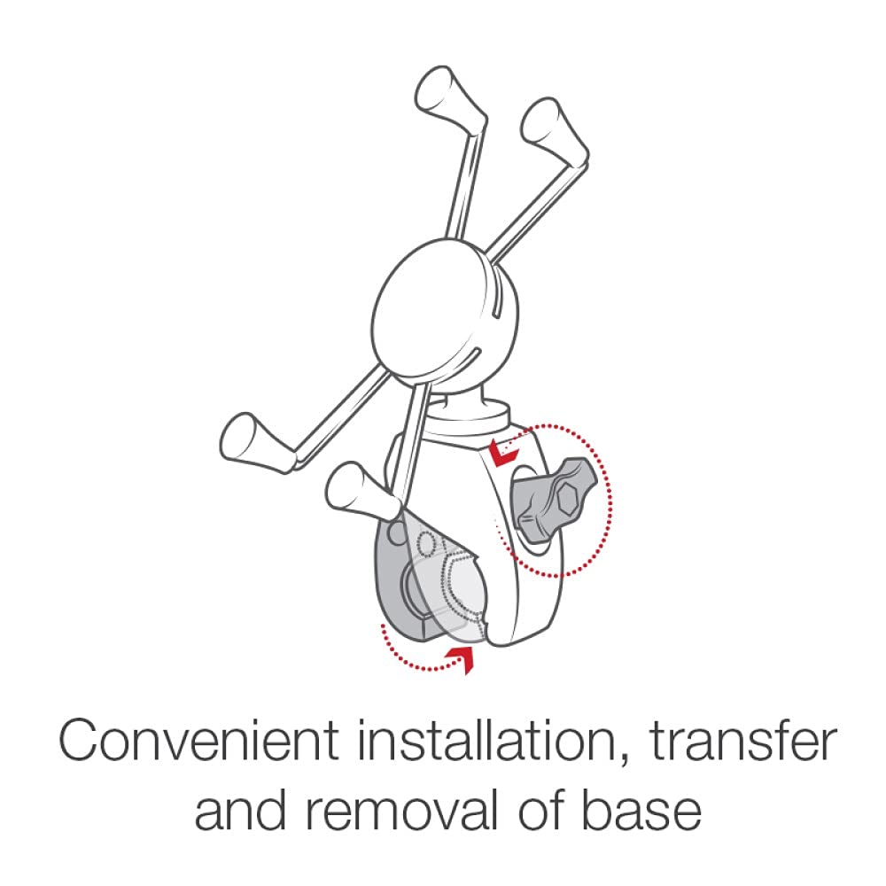 Ram Mounts X-Grip Large Phone Mount With Ram Snap-Link Tough-Claw Ram-Hol-Un10-400U For Motorcycle, Atv/Utv, Bike