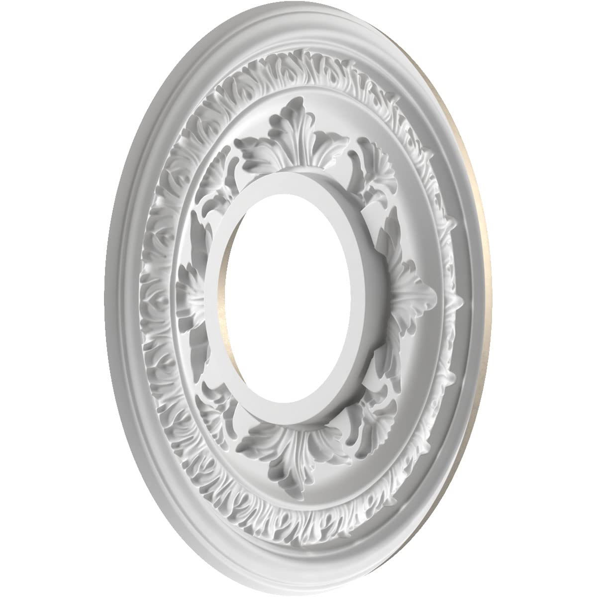 Ekena Millwork Cmp10Bacsv Baltimore Thermoformed Pvc Ceiling Medallion (Fits Canopies Up To 4 1/4), 10Od X 3 1/2Id X 3/4P, Metal
