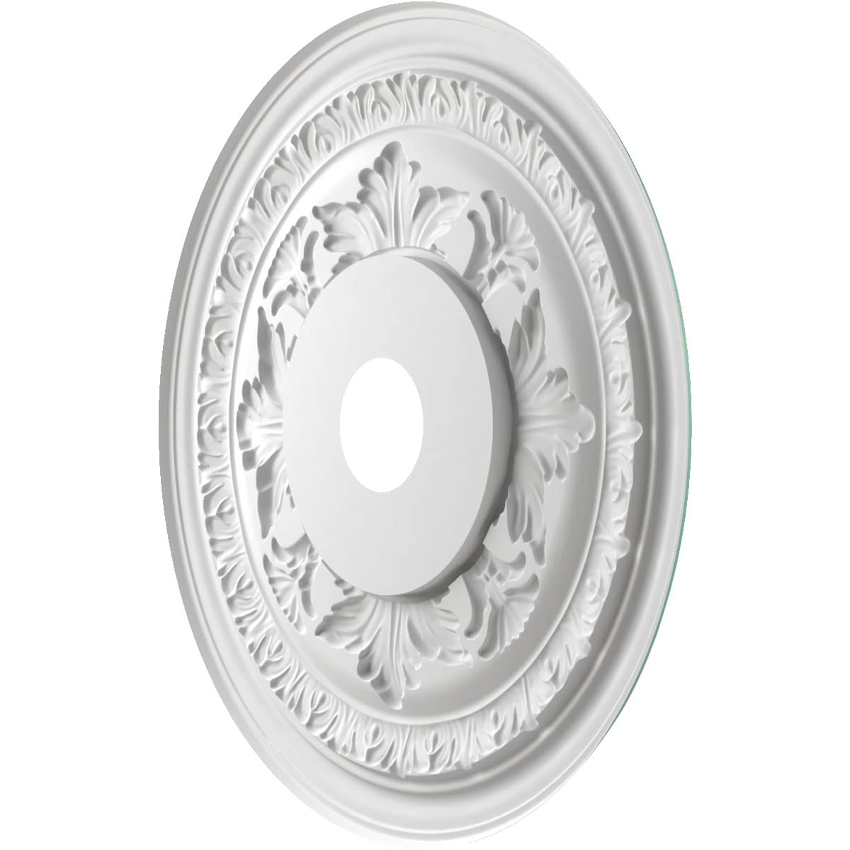 Ekena Millwork Cmp22Bafsm Baltimore Thermoformed Pvc Ceiling Medallion (Fits Canopies Up To 7 3/4), 22Od X 3 1/2Id X 1P, Univers