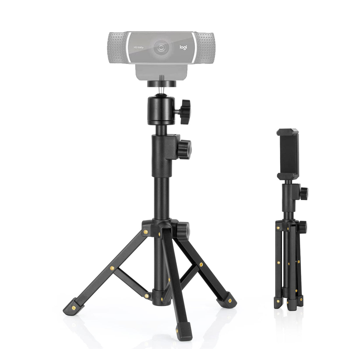 Bilione Webcam Tripod Stand, For Logitech Webcam C920 C922 C930E C920S C920 C615 C960 C920X Brio 4K Nexigo N60, Extendable Stand