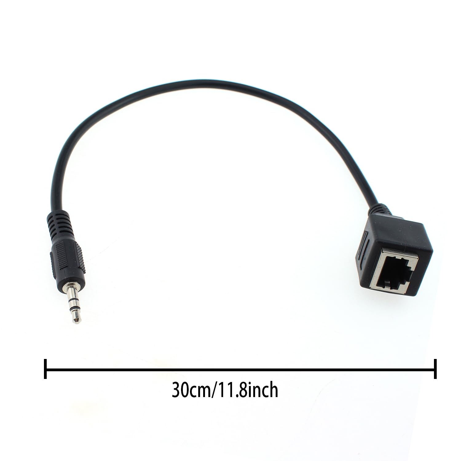 Maxmoral 3Pcs 3.5Mm 1/8 Stereo Male Plug To Rj45 Female Extender Over Cat5/Cat6 Socket Ethernet Adapter Cable (3.5M/Rj45F)