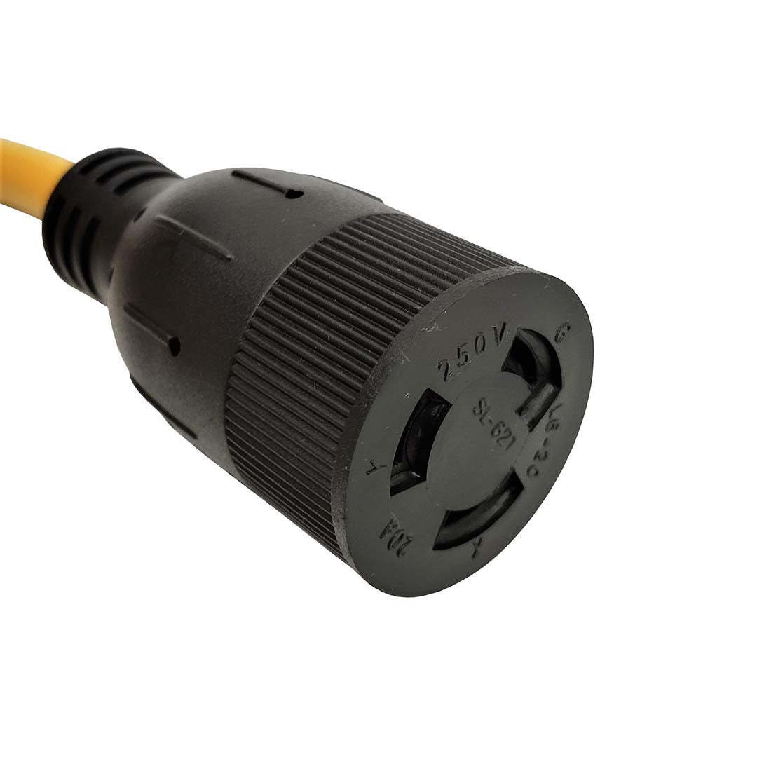 Parkworld Nema L6 20 Extension Cord, Locking 3 Prong, 20 Amp, 250 Volts, 5000 Watts (25Ft)