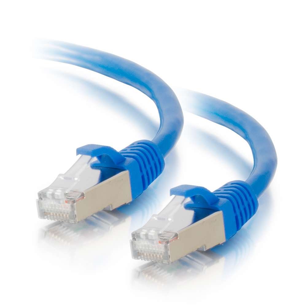 C2G 00803 Cat6 Cable   Snagless Shielded Ethernet Network Patch Cable, Blue (15 Feet, 4.57 Meters)