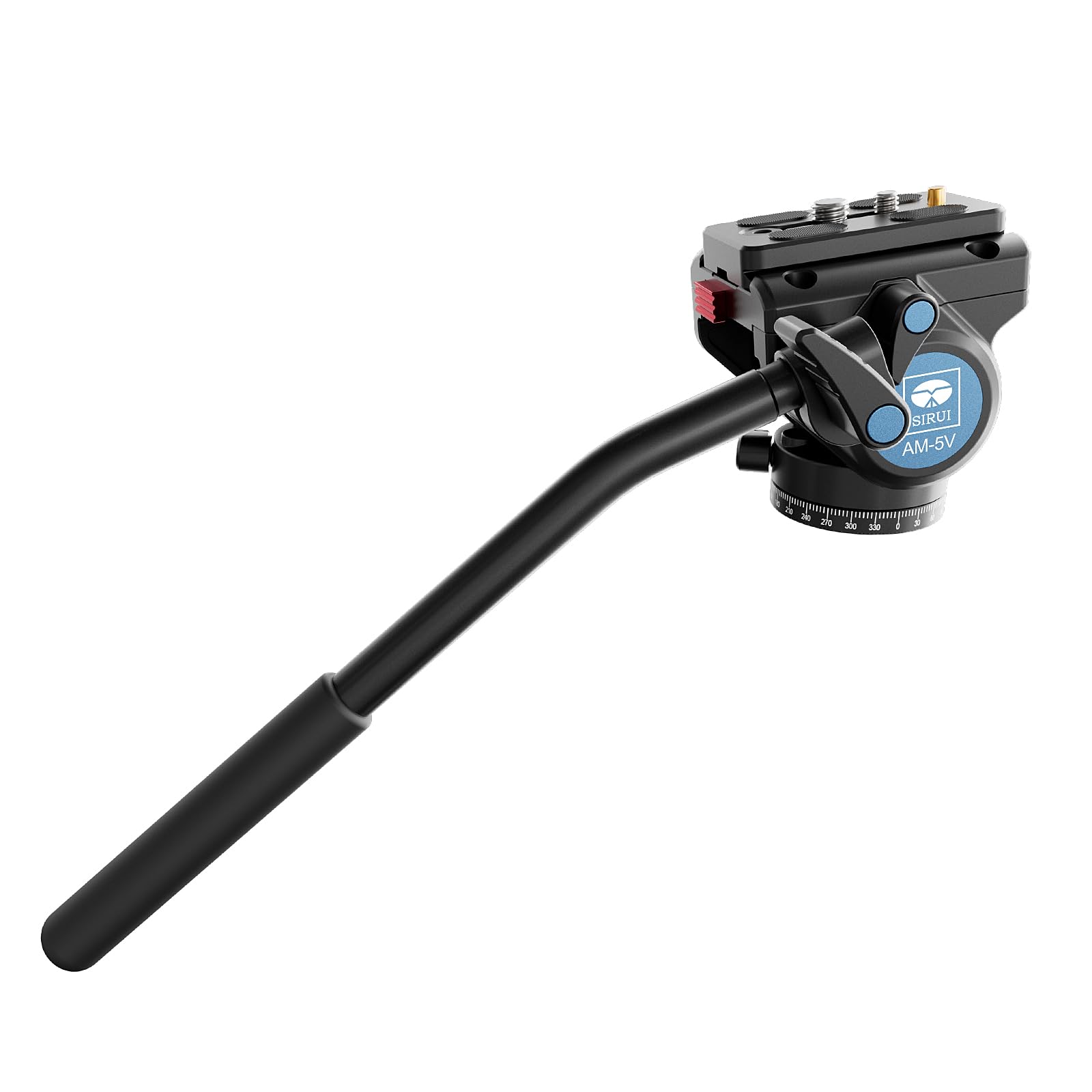Sirui Fluid Video Head Am 5V, Lightweight Tripod Head With Quick Release Plate For Video Camera