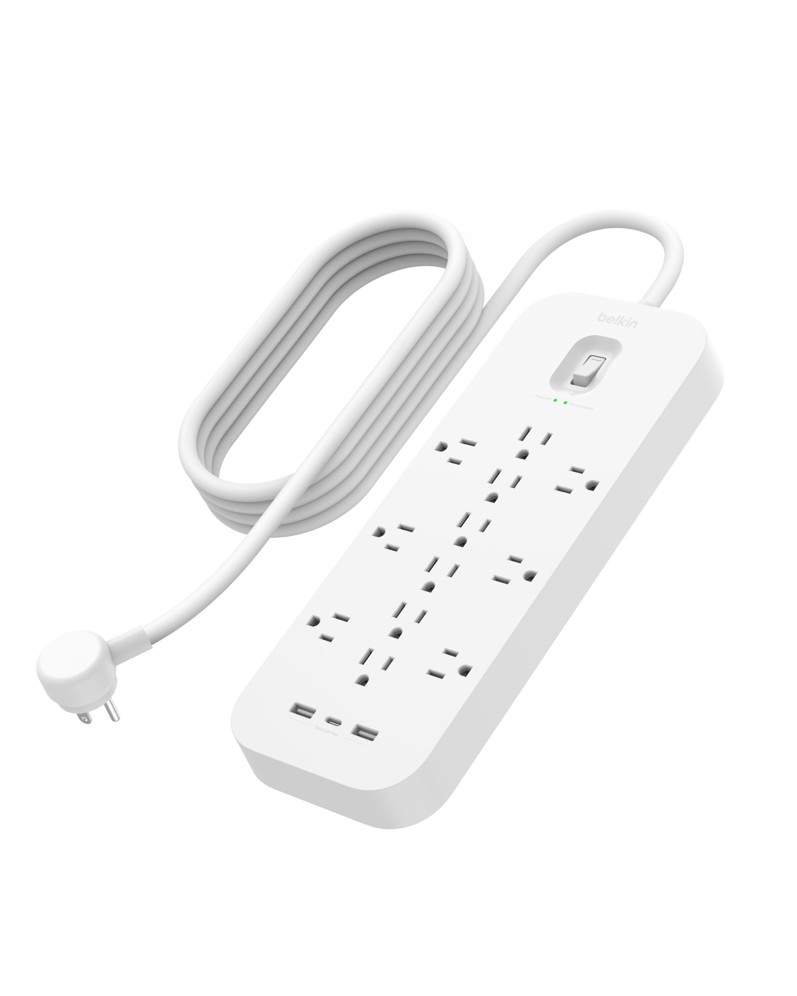 12 Outlet 6  Cord Usb A C