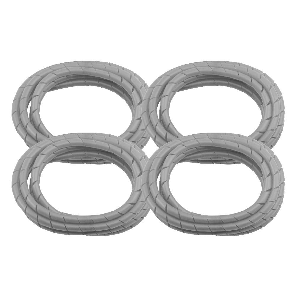 4 Pack Barbermate Premium 8' Cord Cover Prevents Cord Tangling   Silver