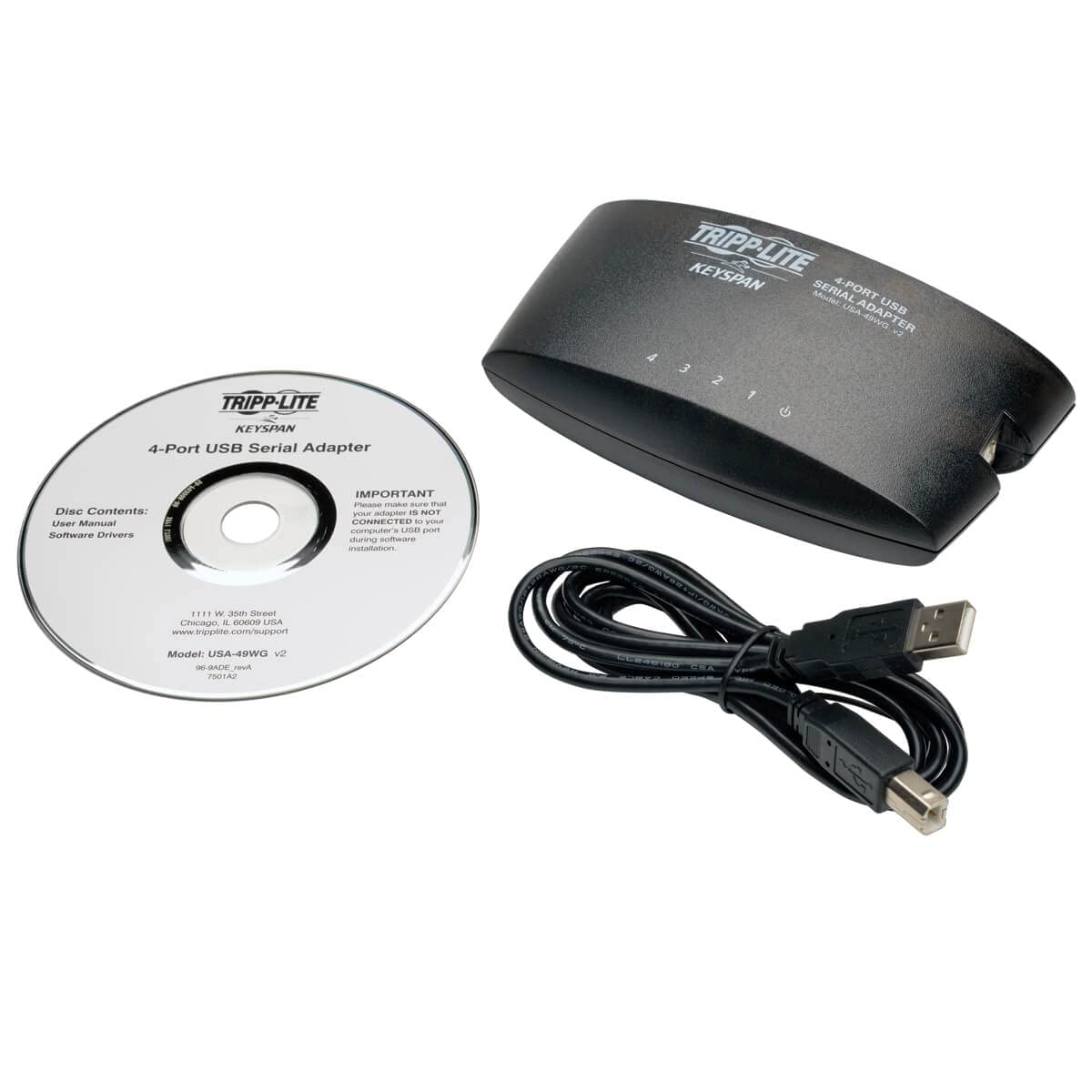 Tripp Lite Keyspan High Speed 4 Port Rs232 Serial Db9 To Usb Adapter Hub(Usa 49Wg)