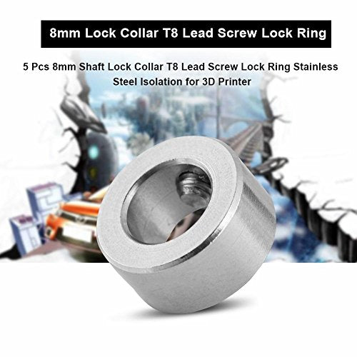 V Bestlife 5 Pcs 8Mm Shaft Lock Collar T8 Lead Screw Lock Ring Stainless Steel Isolation For 3D Printer 3D Printer Accessories