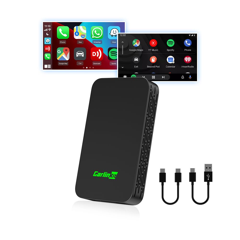 Carlinkit 5.0 2Air Carplay Wireless Adapter,Android Auto Dongle-2025 Release,For Oem Wired Carplay And Android Auto Car,Auto Connect,Lossless Ota Update,For Iphone And Android,Via Plug-In Usb Link