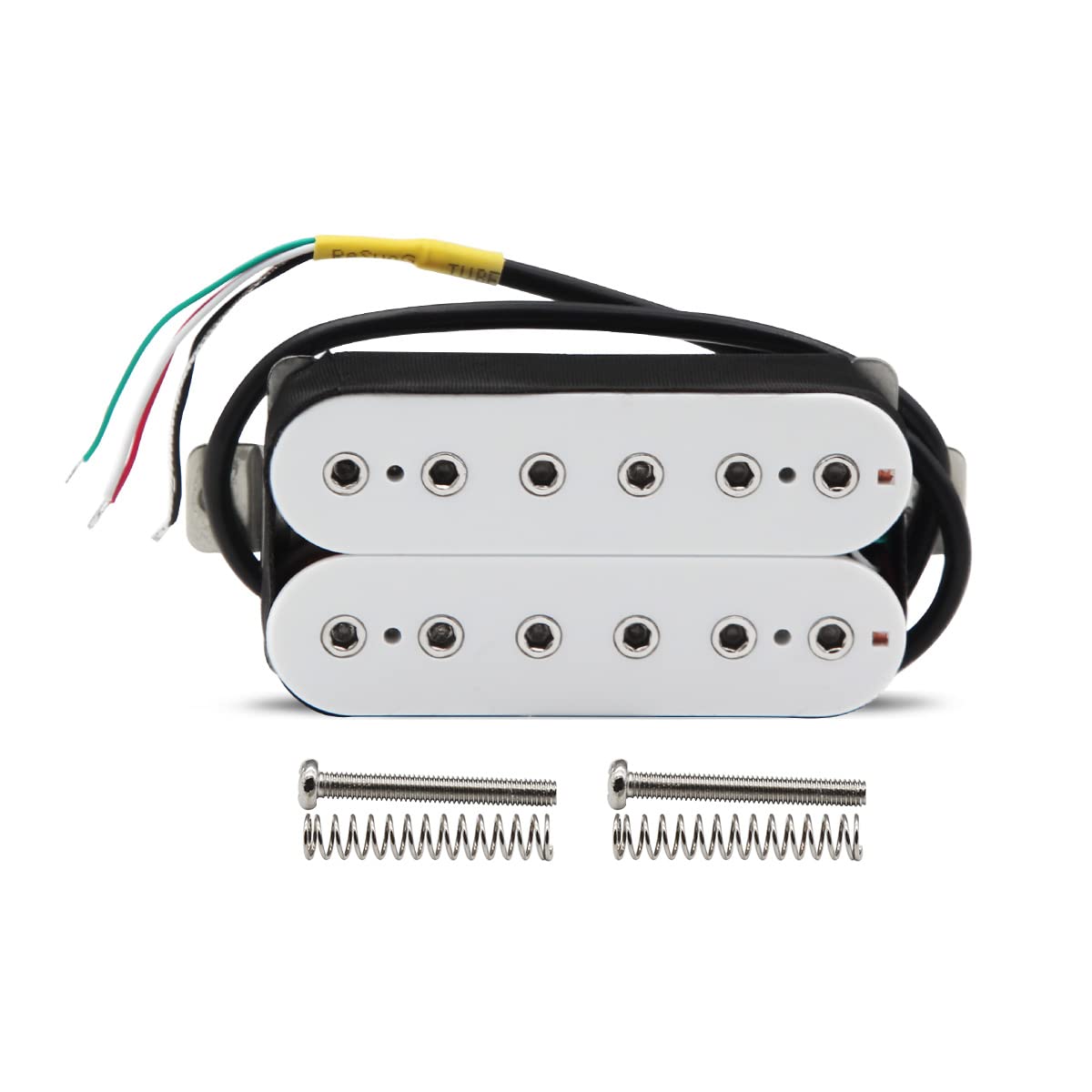 FLEOR Alnico 5 Bridge Pickup Double Coil Humbucker Pickups High Output 14-15K, White
