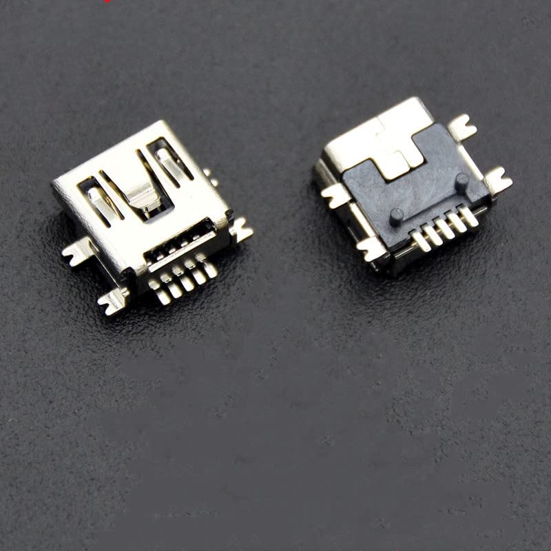 Bnafes 10 Pcs Mini Usb Type B Female Port 5 Pin 180 Degree Smd Smt Pcb Jack Socket