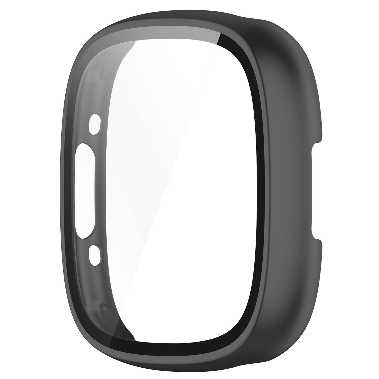 Ninehorse Case Cover Compatible With Fitbit Versa 4/Sense 2 Screen Protector Tempered Glass All Around Hard Pc Smartwatch Access