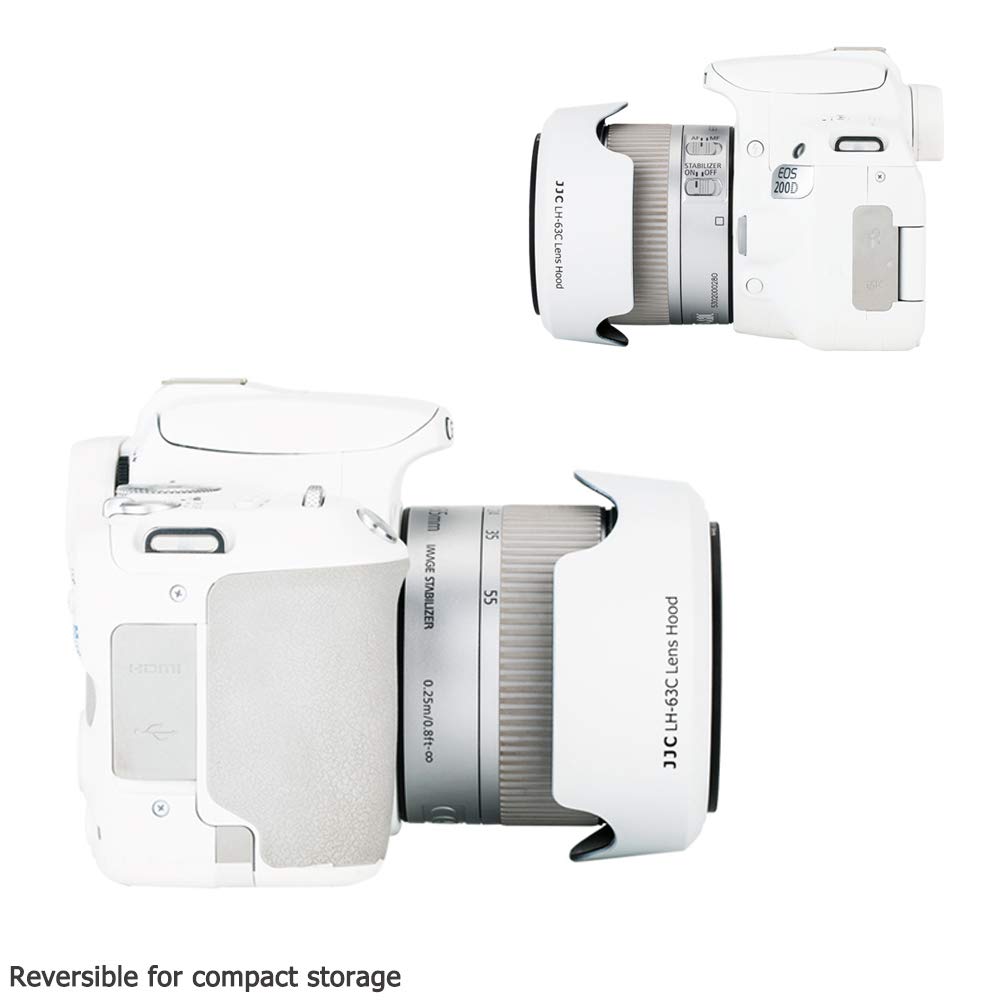 18 55Mm Lens Hood Shade For Canon Ef S 18 55Mm F/3.5 5.6 Is Stm & Rf 24 50Mm F/4.5 6.3 Is Stm Lens Replaces Canon Ew 63C Hood Fo