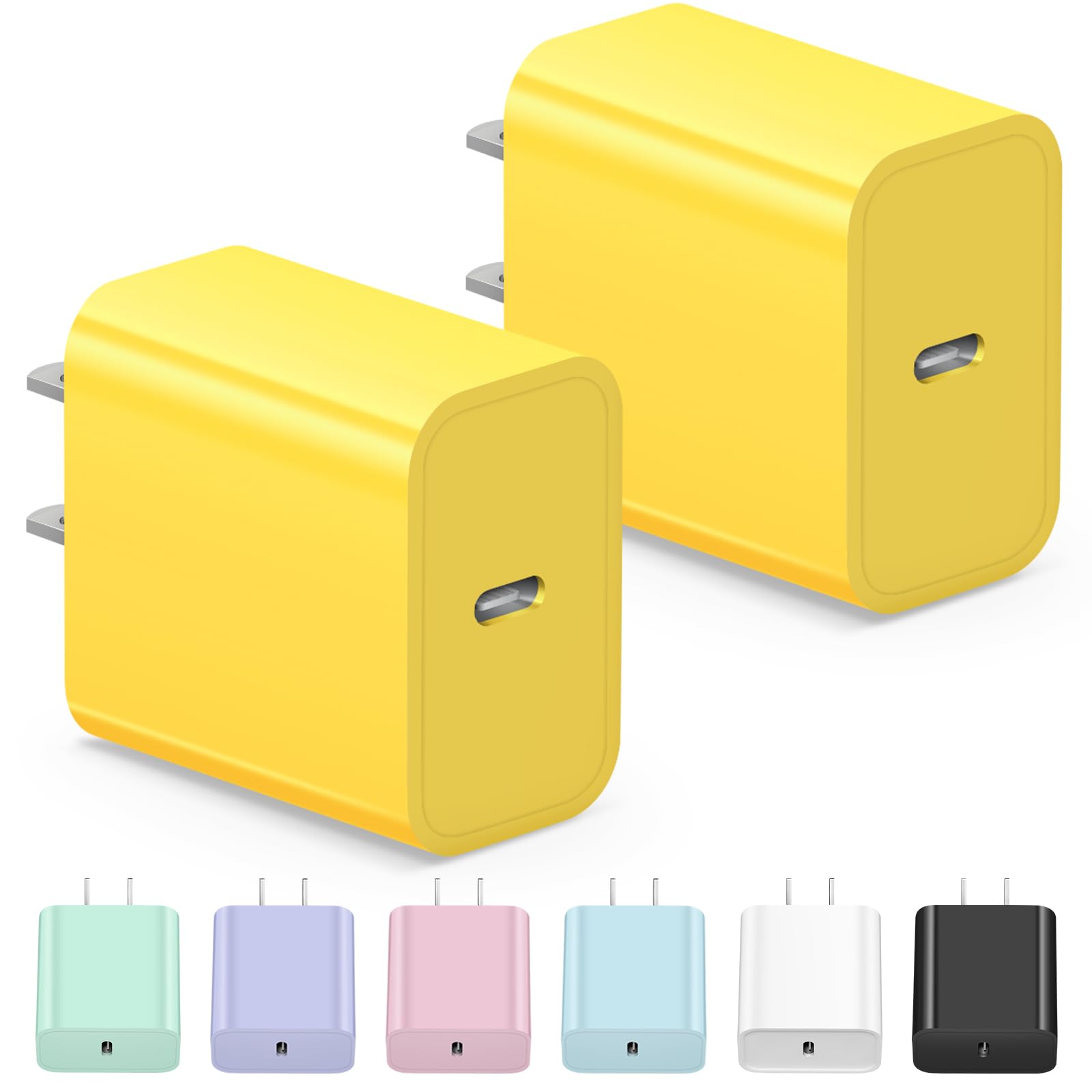 Usb C Charger Block Iphone Charger Block Type C Charger 2 Pack Iphone 15 Charger Block Iphone 14/14 Pro Max/13/13 Mini/12 Pro/12