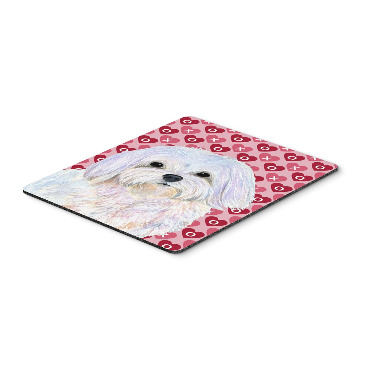 Carolines Treasures SS4482MP Maltese Hearts Love and Valentines Day Portrait Mouse Pad, Hot Pad or Trivet for Home Office Gami