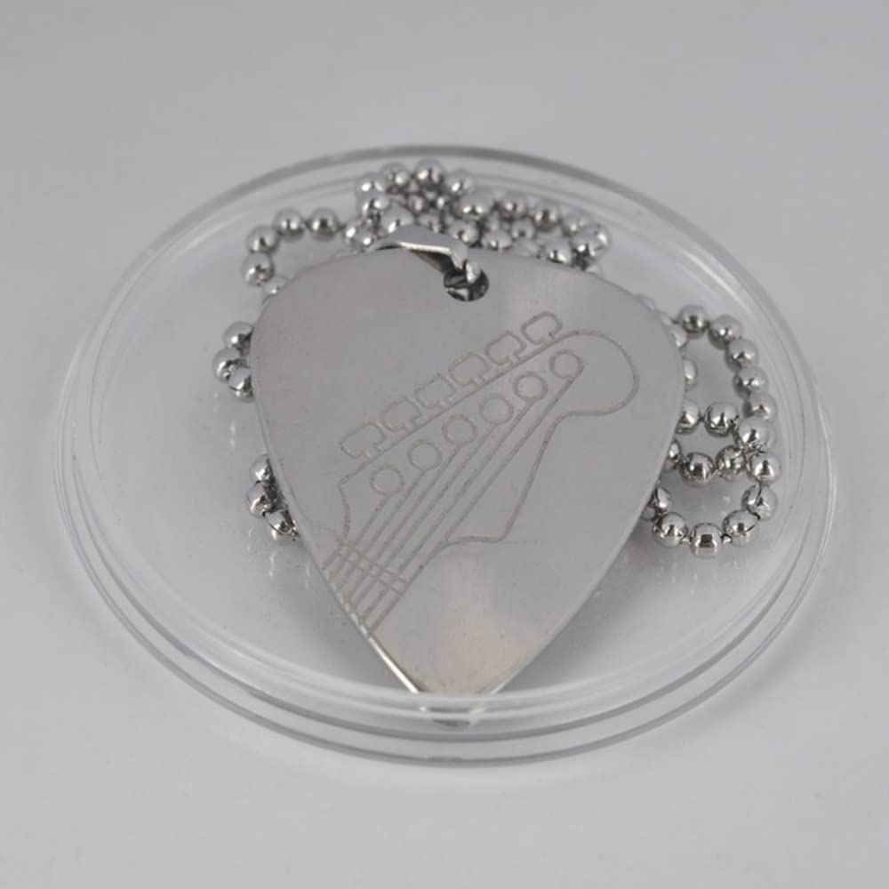 Guitar Pick Necklace, Stainless Steel Guitar Picks, Music Note Pendant Jewelry, Guitar Picks Plectrum, Guitar Accessories For Mu