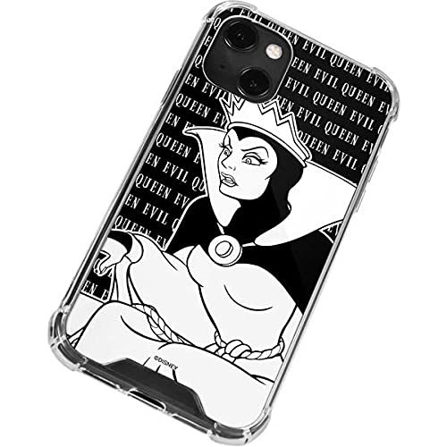 Skinit Clear Phone Case Compatible With Iphone 13 Mini   Officially Licensed Disney Evil Queen Black And White Design