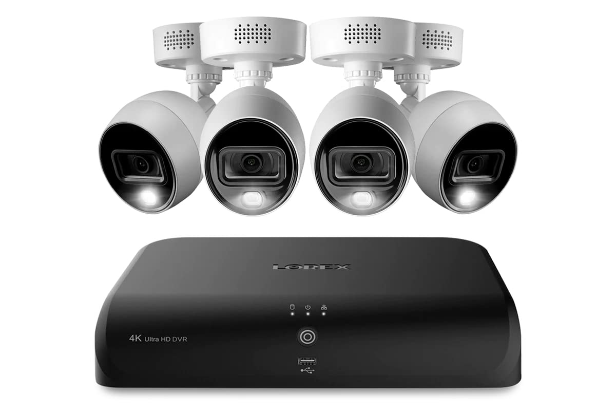 Lorex D4K2Ad-84-C883 4K 8-Channel 2Tb Wired Dvr System With 4X Active Deterrence Bullet Cameras