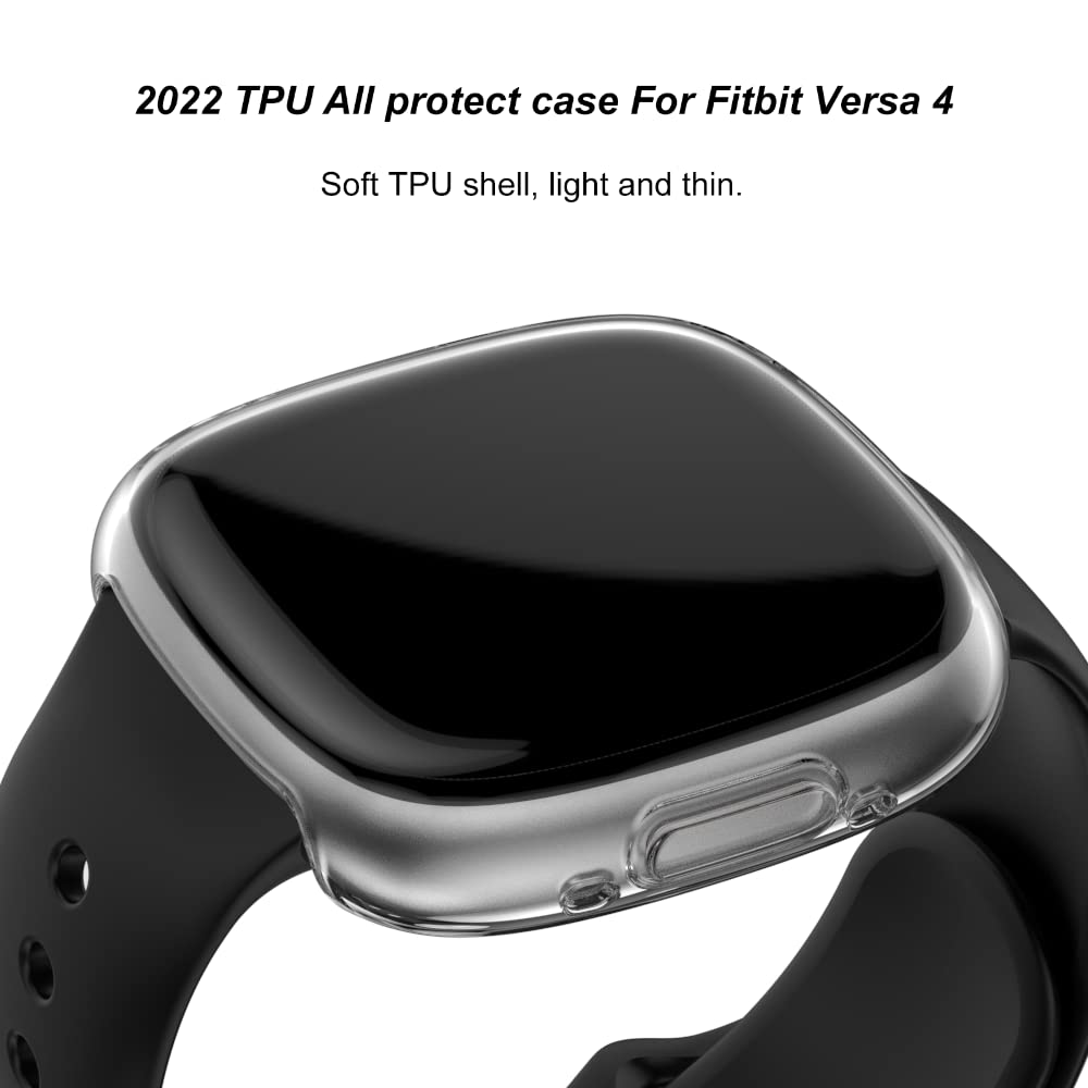 Rc Z Fitbit Sense 2/Versa 4 Case With Screen Protector, 4 Pack