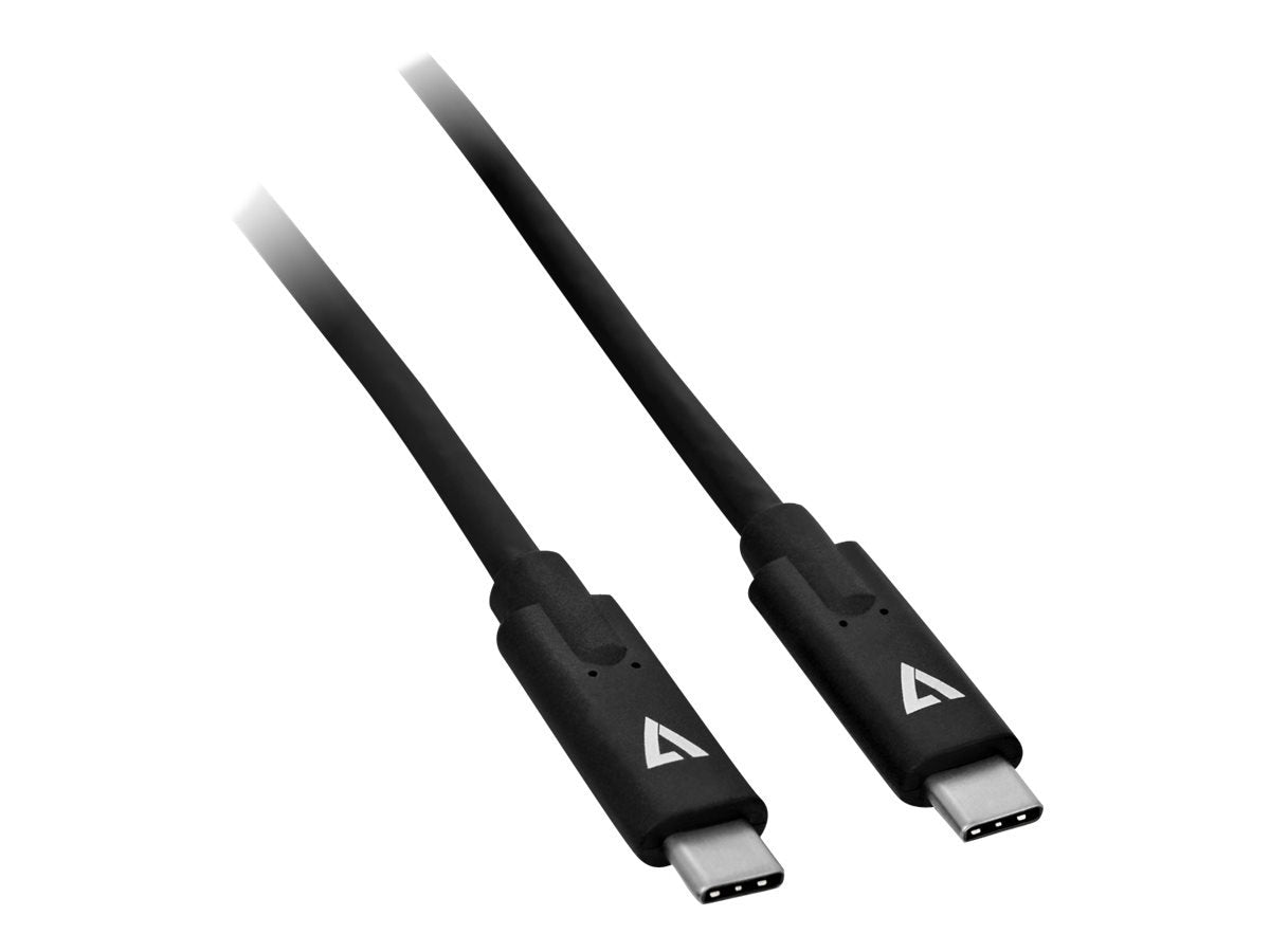 V7 V7Ucc 2M Blk 1N Usb C Cable 6' 24 Pin Usb C M/M, Black