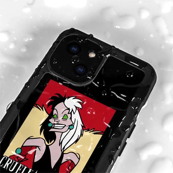 Skinit Waterproof Phone Case iPhone 13 Mini Disney Cruella de Vil Black