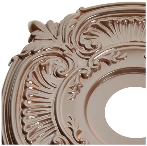 16Od X 3 1/2Id X 1P Attica Thermoformed Pvc Ceiling Medallion (Fits Canopies Up To 5 5/8), Ultracover Satin London Grey