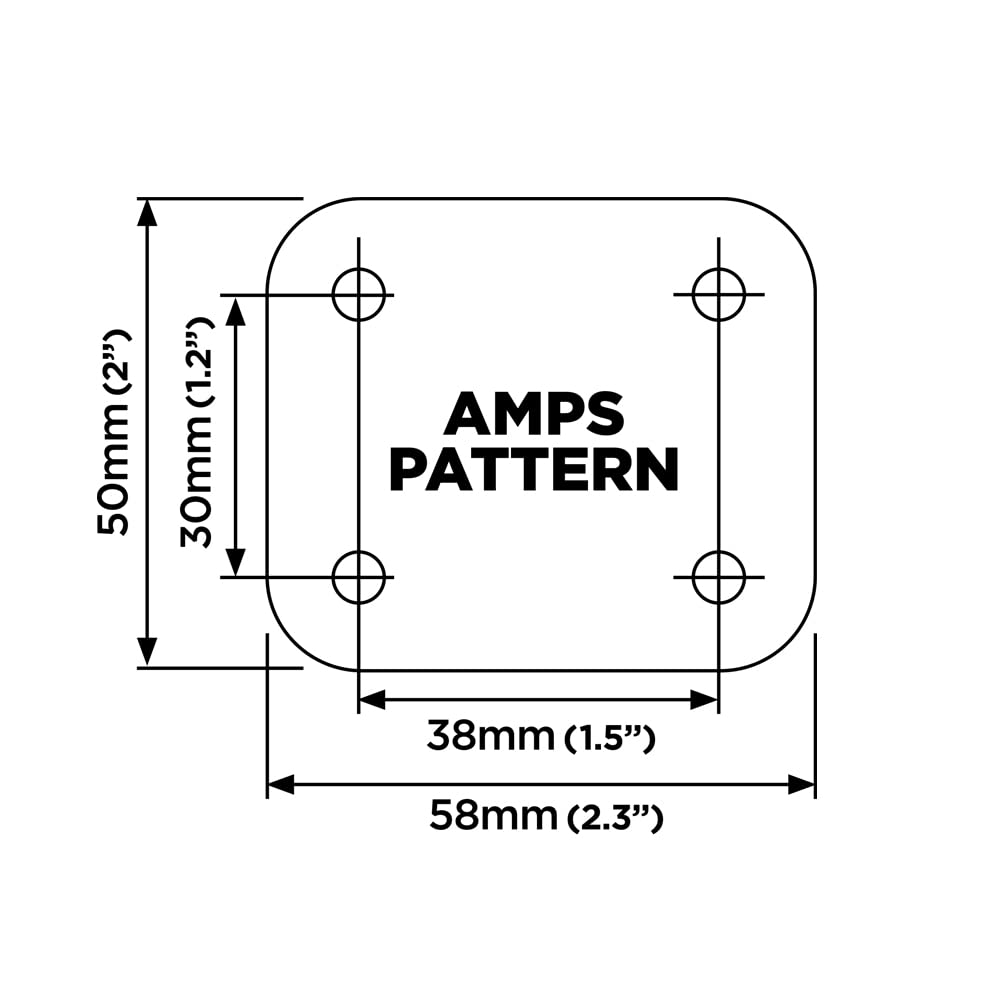 Quad Lock 360 Base - Flat Rectangle 4 Hole
