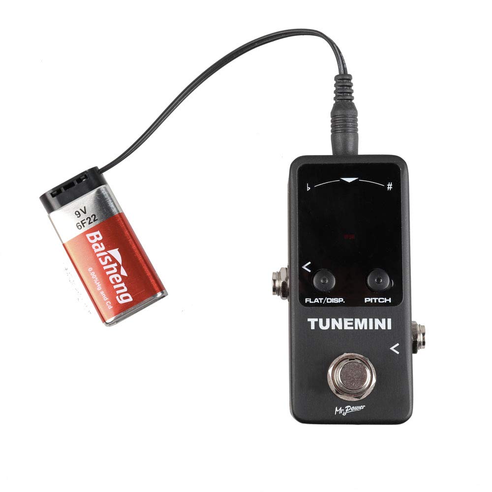 Mr.Power 9V Battery Clip Converter Power Cable Snap Connector 2.1Mm 5.5Mm Plug For Guitar Effect Pedal (Straight Angle, 2 Cable)