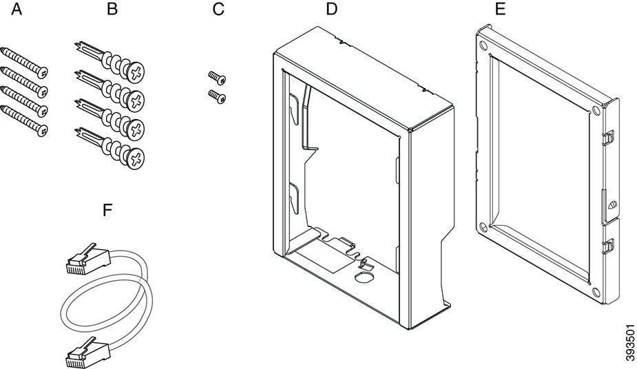 Cisco Wall Mount For Ip Phone Cp 7800 Wmk=,Black