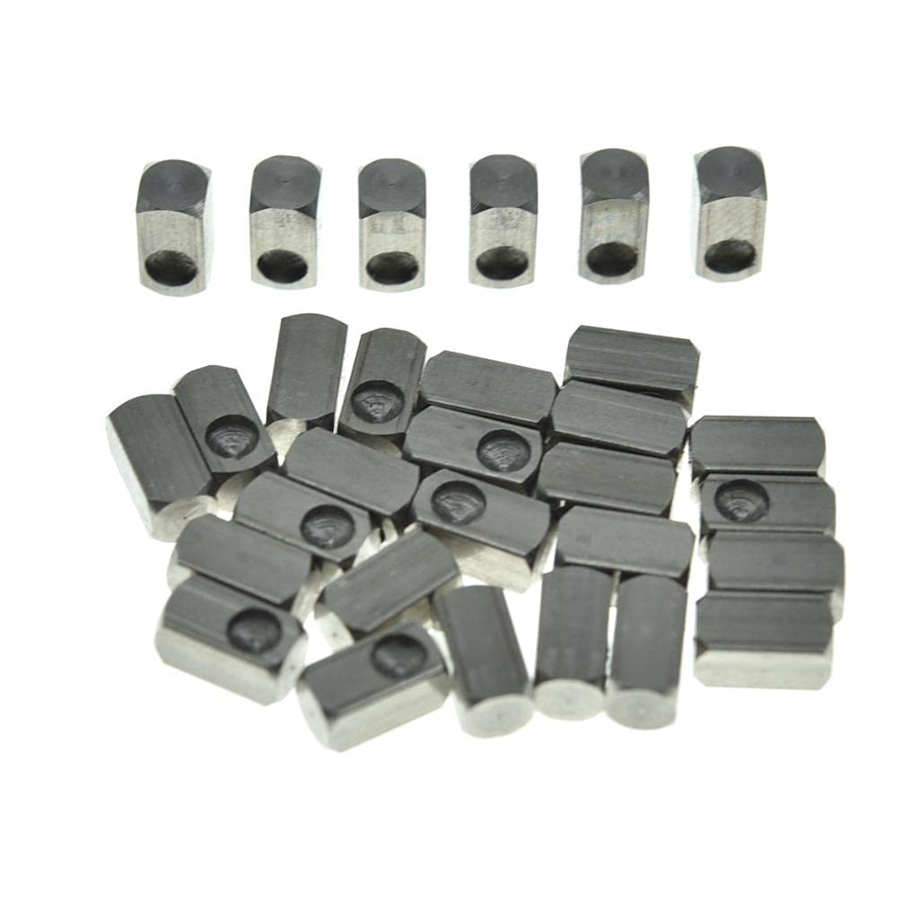 Dopro 30 Pack Stainless Steel Tremolo Bridge String Insert Block Lock Clamp Blocks Fits Fr