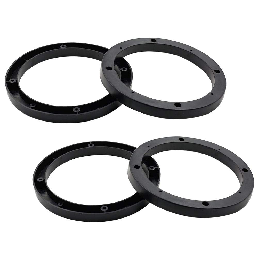 Mecion 4Pcs Universal Black 6.5 Round 15mm Depth Speaker Spacers for Auto Car