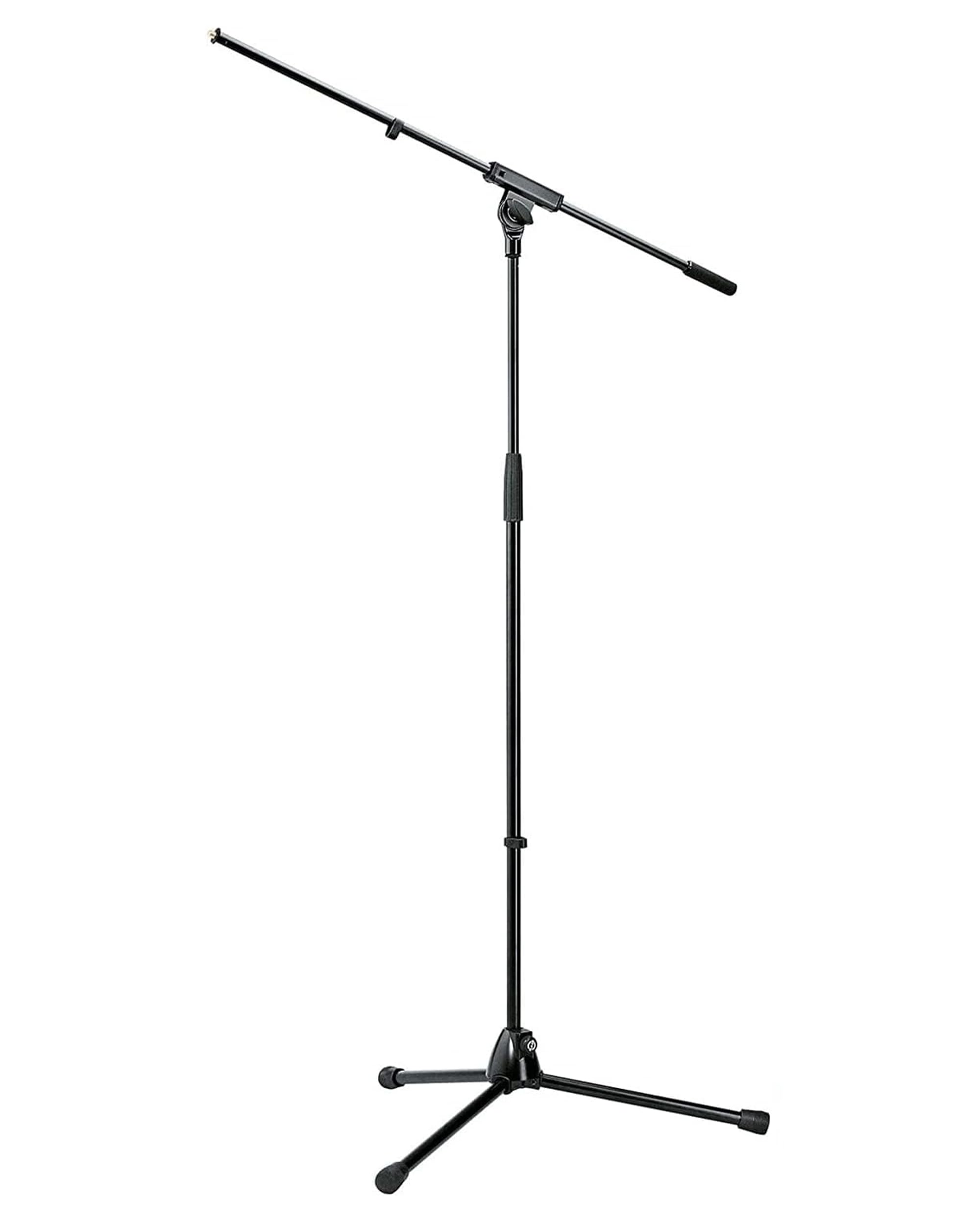 K&M Konig & Meyer 21060.500.55 Tripod Microphone Stand With Boom Arm | Easy Clutch Height Adjustment | Folding Leg Design | Zinc
