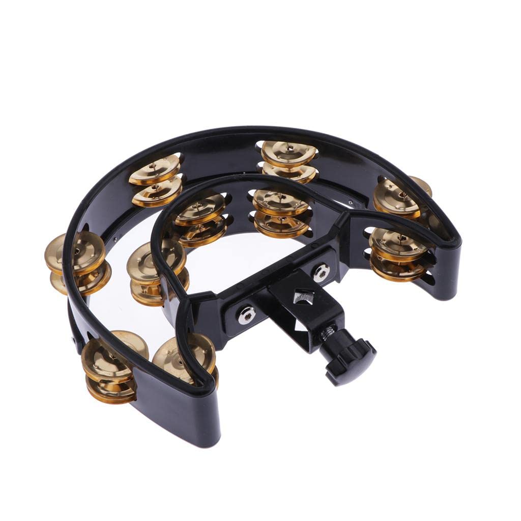 LICHTS Music Rattle Tambourine Handbell Shaker with Copper Jingles Jazz Drum Acc 3