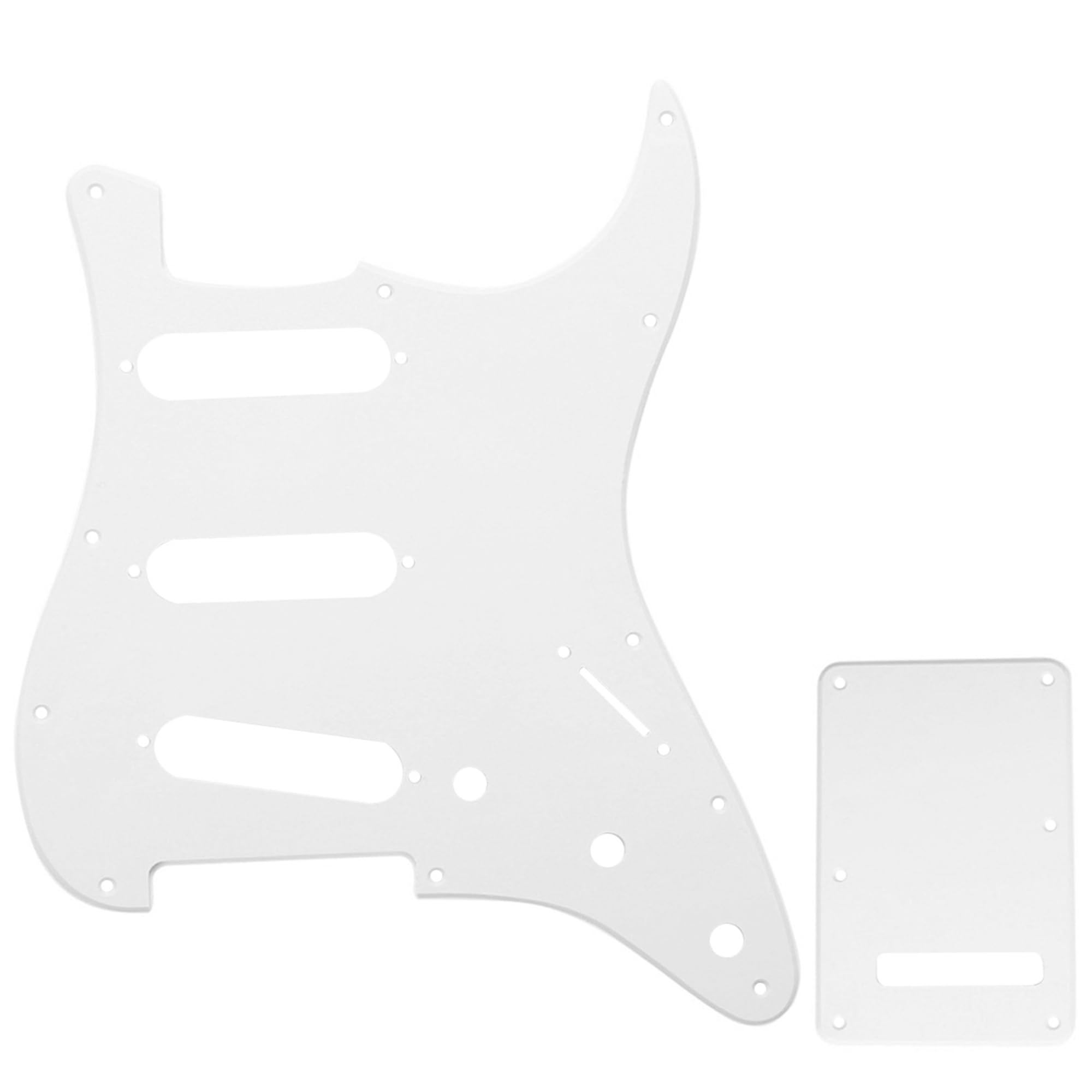 Musiclily SSS 11 Holes Strat Electric Guitar Pickguard and BackPlate Set for Fender US/Mexico Made Standard Stratocaster Modern 