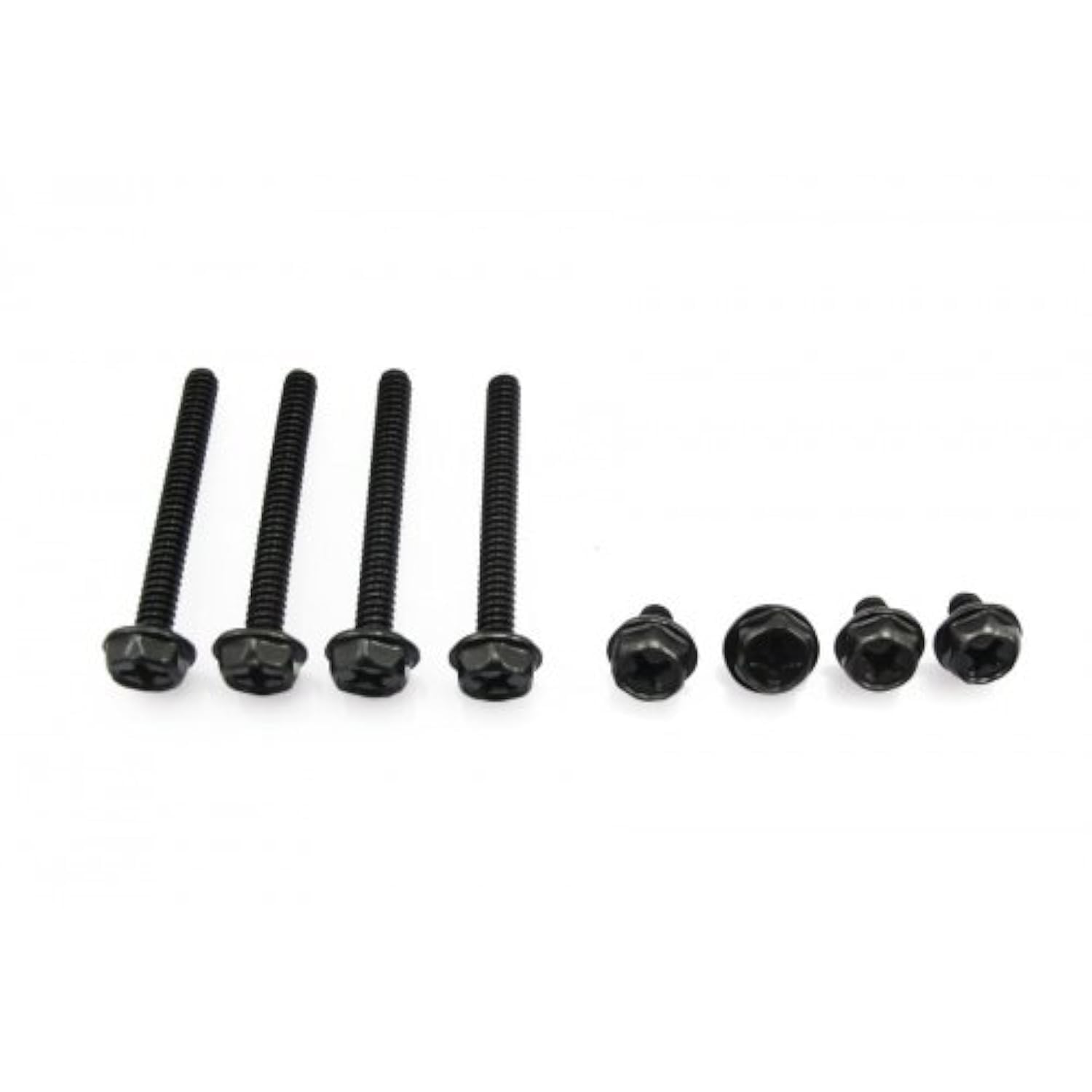 XSPC Radiator Screw Set, #6-32 UNC, Mixed 5mm & 30mm, Black, 8-Pack