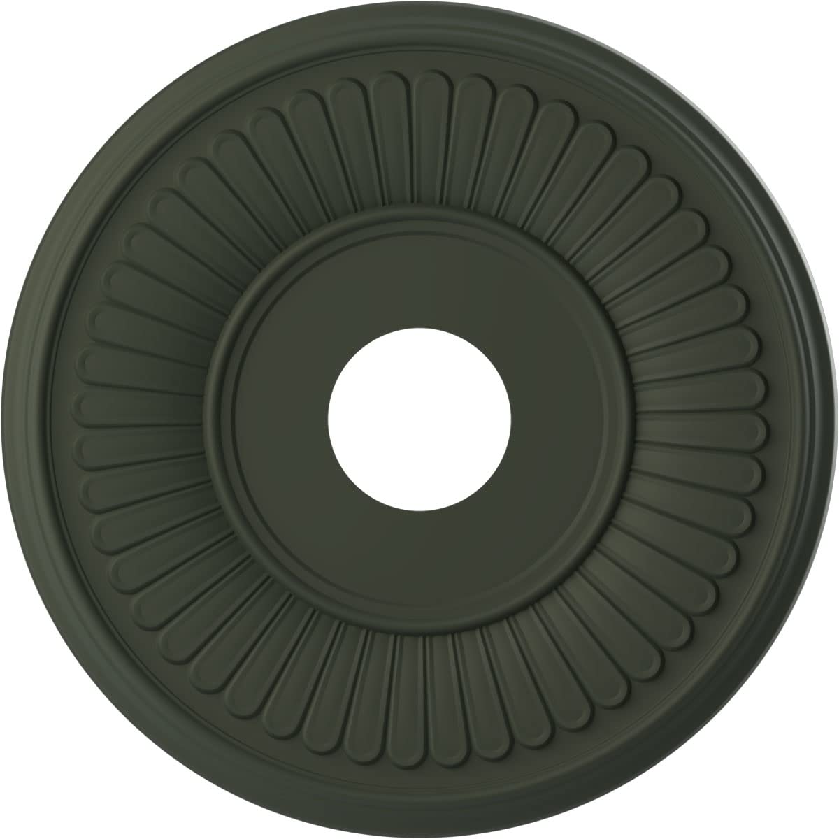 16OD x 3 1/2ID x 1P Berkshire Thermoformed PVC Ceiling Medallion (Fits Canopies up to 7), UltraCover Satin Hunt Club Green