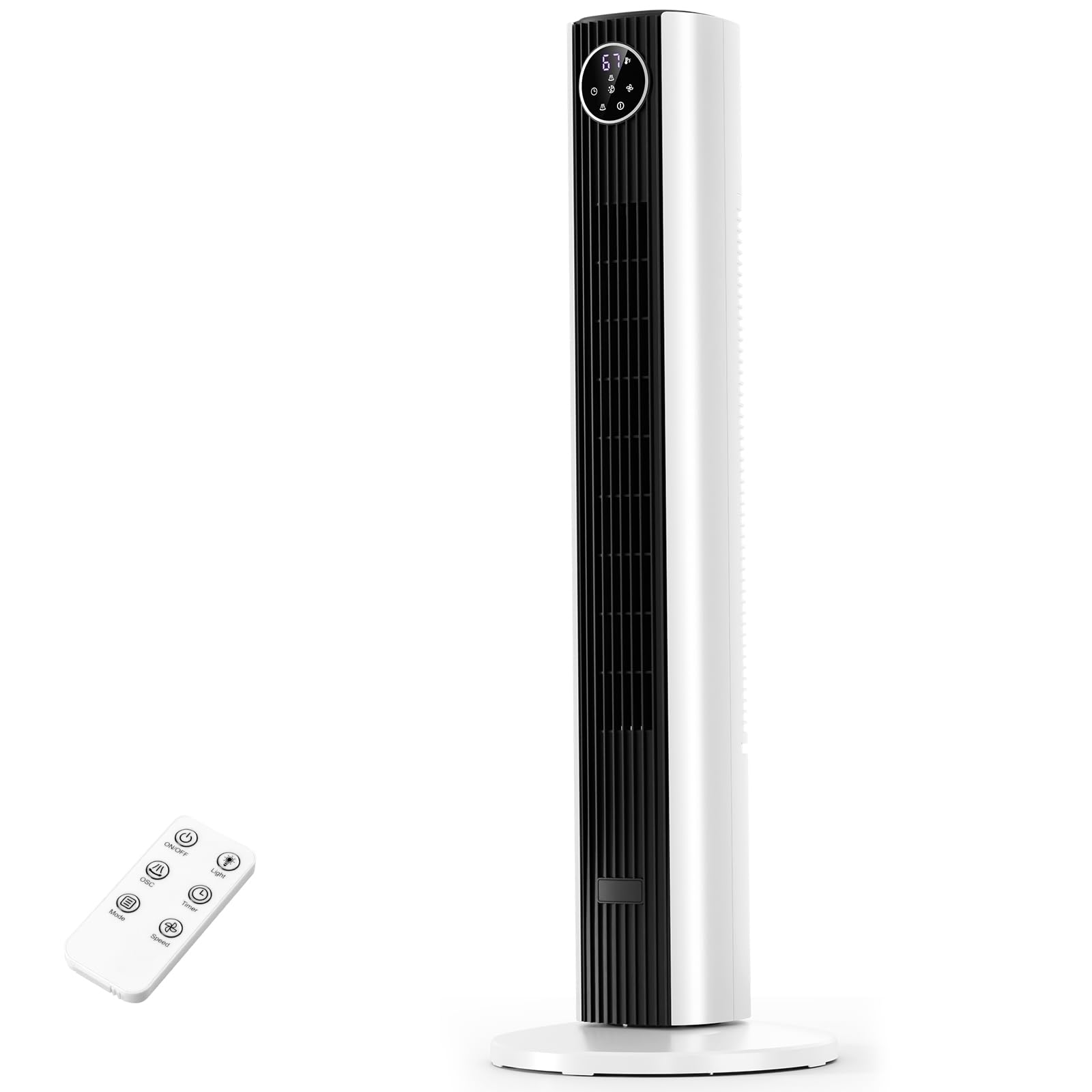 Antarctic Star Tower Fan Portable Floor Fans 85Oscillating Fan Quiet Cooling 12H Timer Remote Control Standing Bladeless Electri