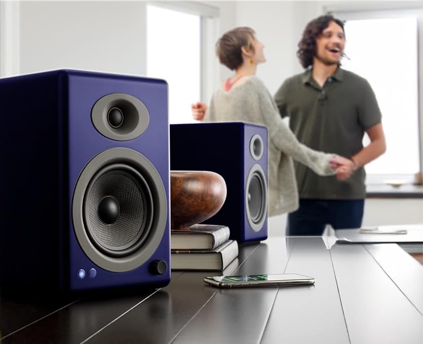 Audioengine A5+ Wireless Bluetooth Speakers, 150W, Bookshelf Design, Home Theater System
