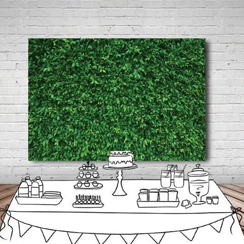 Lywygg 5X3Ft Green Leaves Photography Backdrops Mmicrofiber Nature Backdrop Birthday Background For Birthday Party Seamless Phot
